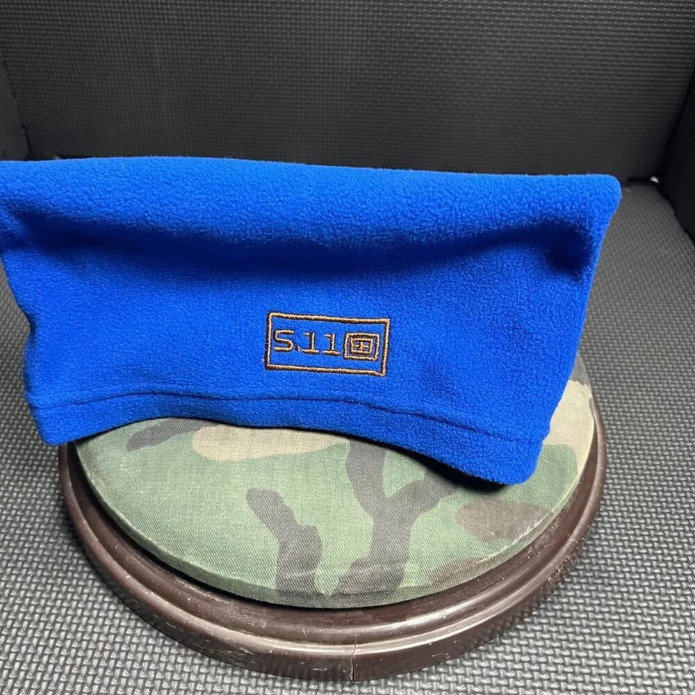 5.11 Tactical Blue Fleece Neck Gaiter Adjustable Drawstring Warm Outdoor Gear